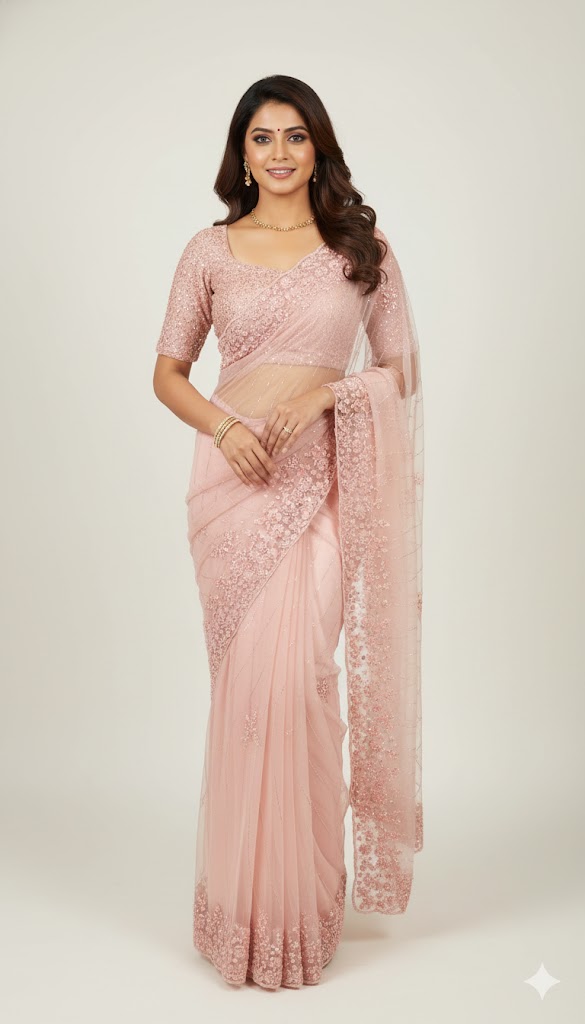 SAREE BOMBAY-NET-EMBROIDED-M/DC-7/19486